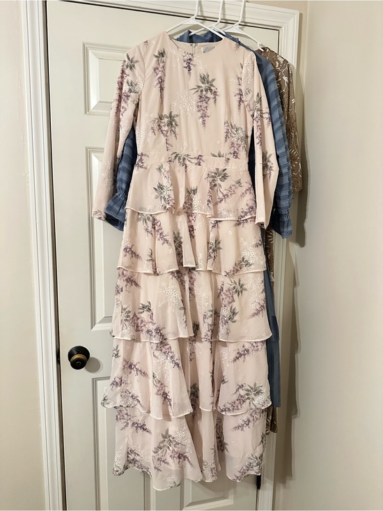 Dainty Jewells Dresses & Skirts - Dainty Jewells Cream Floral Tiered Peplum Maxi Dress